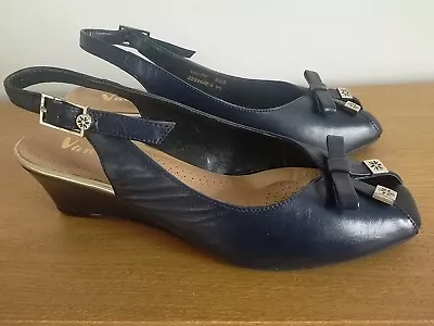 Van Dal Meade UK 5.5D Dark Blue Navy Ladies • £7.99