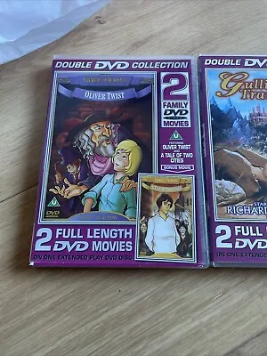 DOUBLE DVD COLLECTION 2 X Movies OLIVER TWISTand A TALE OF TWO CITIES (animated) • £0.99