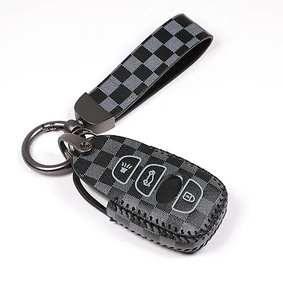 Black Leather For Subaru Forester BRZ WRX Forester 4 Buttons Key Fob Case Cover • $12