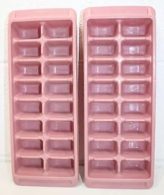 Vintage Rubbermaid Ice Cube Trays Mauve #2867 USA Made Twist Pop Out LOT OF 2! • $12.95