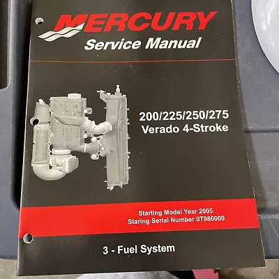 Mercury 90-896580300 Service Manual 200 / 225 / 250 / 275 Verado FourStroke 2005 • $6