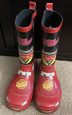 Disney Lightning Mcqueen Rain Boots Toddler Size 13/1 • $19.99