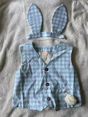 Meri Meri Gingham Bunny Costume - Cute Rabbit Outfit - 3-6 Years - RRP £45 BNWOT • £24.99