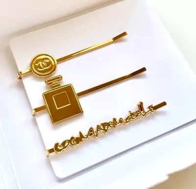 Chanel Hairpin Hair Accessory COCO Mademoiselle Limited Gold 3 Set Novelty • $59