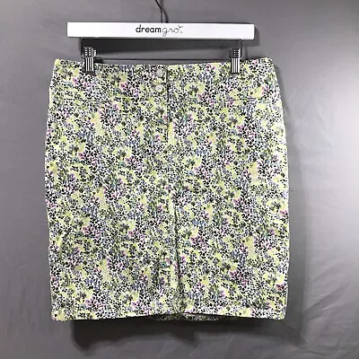 J. JILL Women's Cotton Lightweight Pencil Skirt Multicolor Floral 10P • $20
