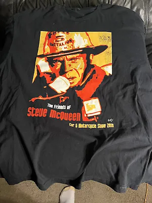 Steve McQueen Car Motorcycle Show 2019 T Shirt Black XL Actor Racing Racer • $14