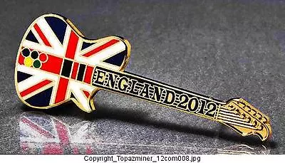 Olympic Pins 2012 England Union Jack U.k. London Flag Rock-n-roll Guitar - Gold • $4.99