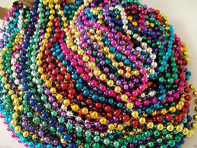 72 Multi-Color Mardi Gras Beads Necklaces Party Favors 6 Dozen Free Shipping Lot • $21.99