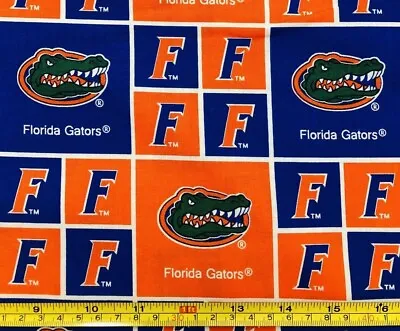 Tina Scrap 9 X21  UF UNIVERSITY OF FLORIDA FL GATORS Fabric Cotton Football • $2.99