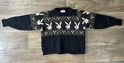 RARE True Vintage 1954 Playboy Bunny Knit Wool Sweater 50’s Size XS • $479.20