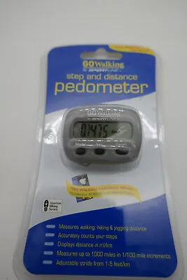 New Go Walking By Sportsline Step And Distance Pedometer LCD Vintage Sealed Digi • $10.95