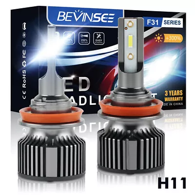 H1 9004 9007 H4 H7 H11 9006 9008 9005 9012 LED Headlight Bulb 6000K Bright White • $9.99