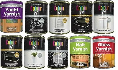 300ml Tin Paint Metal Wood Concrete Matt Gloss Yacht Fast Drying Paint Factory • £8.49