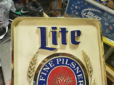 Miller Lite Hard Plastic Sign • $44.99