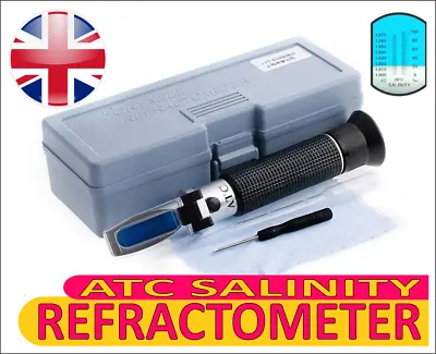 Marine Aquarium Salinity Refractometer Atc. Hydrometer Saltwater Reef Coral • £21.99