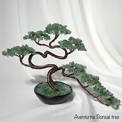 $49.90 • Buy Aquamarine Crystal Gemstone Tree  Bonsai Tree Good Luck Tree