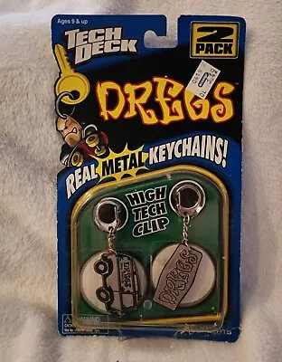 1999 Dregs Tech Deck Real Metal Van & Logo Keychains Sealed Longboard Skateboard • $35