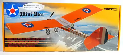 New Wattage Mini Max Rc Flying Aircraft Model Wwi Golden Age + Motor & Gear Box • $86.89