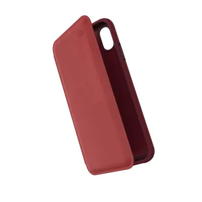 Speck Presidio  FOLIO LEATHER  Wallet Case For  IPHONE XS MAX  6.5''– Red FreeTP • $65.95