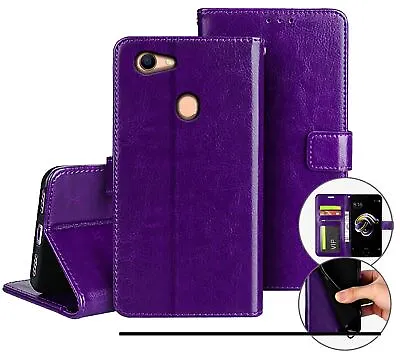 $6.95 • Buy Oppo A73 A75 F5 Fine Leather Wallet Case Id Cash Compartment