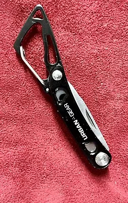 Urban Gear MiniMultitool Black KNIFE PLIERS Aluminum Handle Carabiner • $5