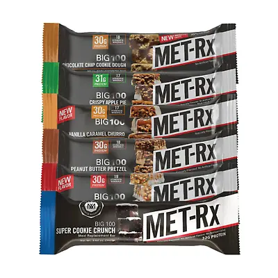 MET-Rx Big 100 Variety Meal Replacement Energy Bars | 3.52oz | Mix & Match • $24.14