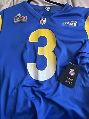 Nike Los Angeles Rams Odell Beckham Jr  Super Bowl LVI Blue Jersey W Patch Sz L • $100