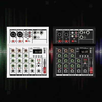 Studio Audio Mixer 4 Channel Analog Mixer Professional For DJ Karaoke Stage • £44.93