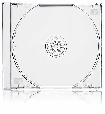 5 X Single CD Jewel Case Clear Tray - 10.4mm Spine Durable Case • £7.99