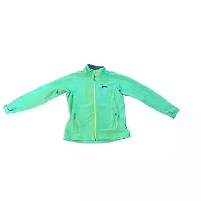 Women M Patagonia Simple Guide Green Zip Softshell Jacket Coat Hike Camp Outdoor • $30