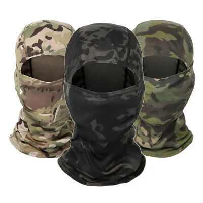 Balaclava Camo Full Face Mask UV Protection For Men Women Sun Hood Tactical Ski • $7.98