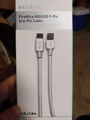 ×2 Belkin FireWire 800 / 400 9-Pin To 6-Pin Cable - NIB • $18.90