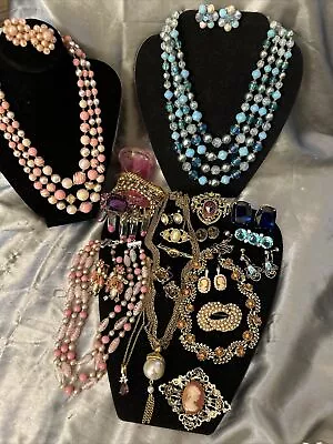 Vintage To Now Costume Jewelry Royal Rhinestonesome Signed • $39