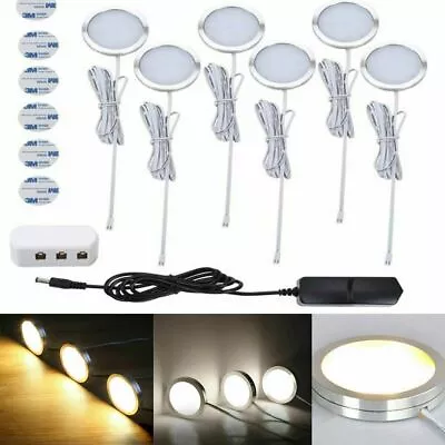 £12.59 • Buy 3/6PCS LED Under Cabinet Lights Kitchen Cupboard Shelf Counter Display Lamp Home