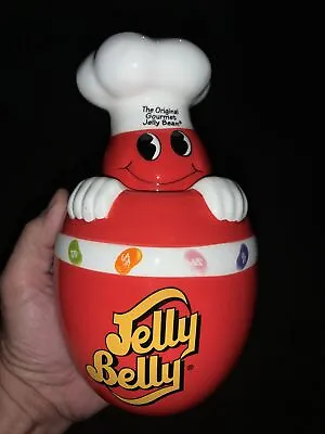 £25.79 • Buy Rare The Original Gourmet Jelly Bean RED JELLY BELLY Lidded Jar 8/5 ❤️sj5m1s