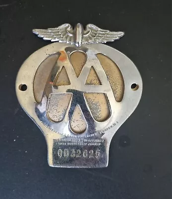 Classic AA Car Badge Serial No OD 32625 • $25