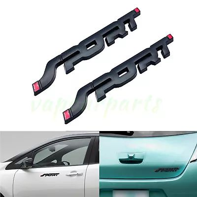 2x Metal Car Sport Sticker 3D Side Fender Rear Trunk Emblem Logo Badge Decals • $3.54