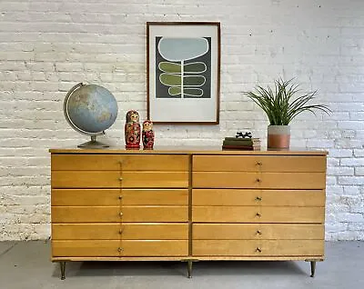 Paul MCCOBB Styled Mid Century MODERN Double DRESSER / Credenza • $1995