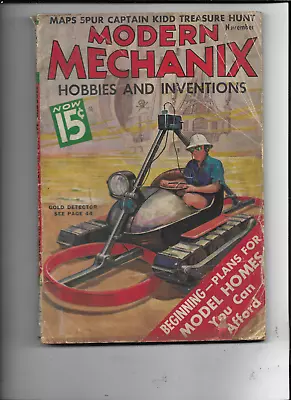 Modern Mechanix Hobbies And Inventions Magazine------november 1936 • $19.99
