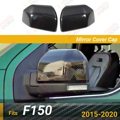 Rearview Side Door Mirror Cover Caps Fits 2015-2020 Ford F150 Carbon Fiber Print • $59.99