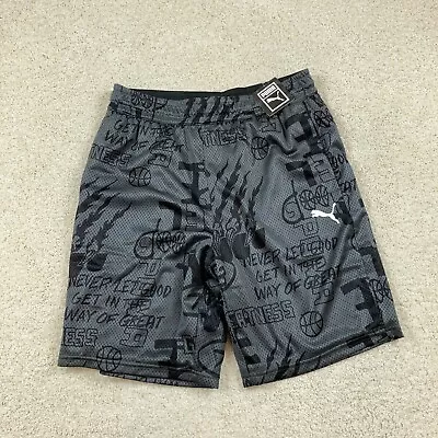 $41.86 • Buy Puma Mens Large Mesh Practice Shorts All Over Print New 534137 06 Black
