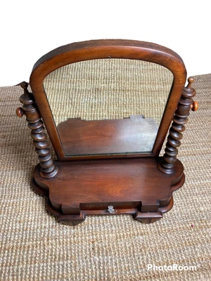 £50 • Buy Antique Victorian Mahogany Barley Twist Toilet Mirror