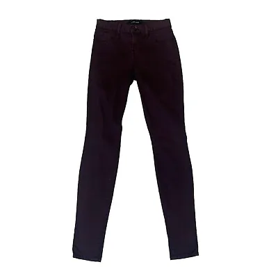 J Brand Super Skinny Jeans Womens 25 Dark Plum Denim Mid Rise Cigarette Stretch • $29.70