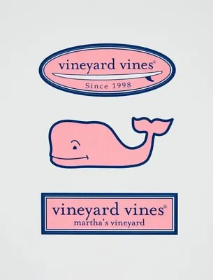 Vineyard Vines Heritage Classics Sticker Decal Set Palm Beach Whale New • $3.79