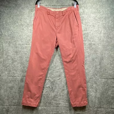  J Crew Pants Mens 34Wx32L Pink Broken-in Chino Urban Slim Cotton Flat Front  • $16.62