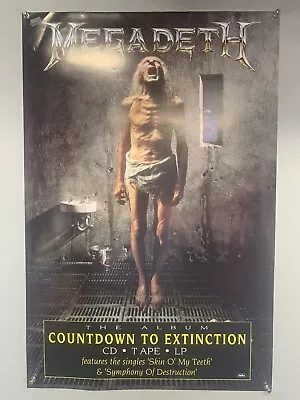 Megadeth Poster Countdown To Extinction Original Capital Records Promo 1992 • £45