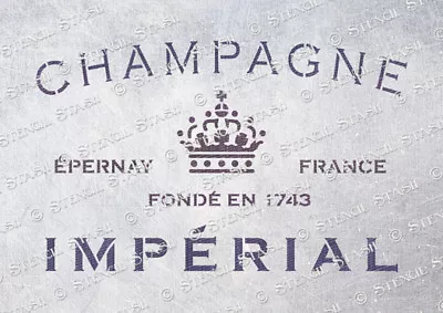 French Champagne STENCIL 4 Sizes CI Crate Vintage Chic Wine SUPERIOR 250 MYLAR • £8