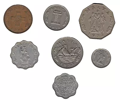 Mix Of Malta Coins X7 Coins Bulk Lot • $10.88