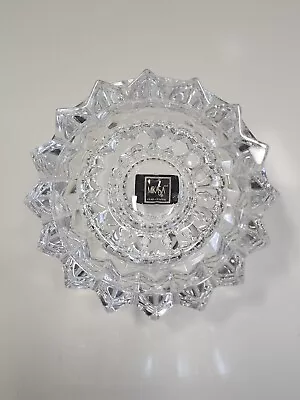 MIKASA Crown Jewel Heavy Slovenia Faceted CRYSTAL 5” Votive Pillar Candle Holder • $24.99