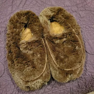 Women's Warmies Fully Microwavable Slippers - One Size Fits All - Brown • $12.75